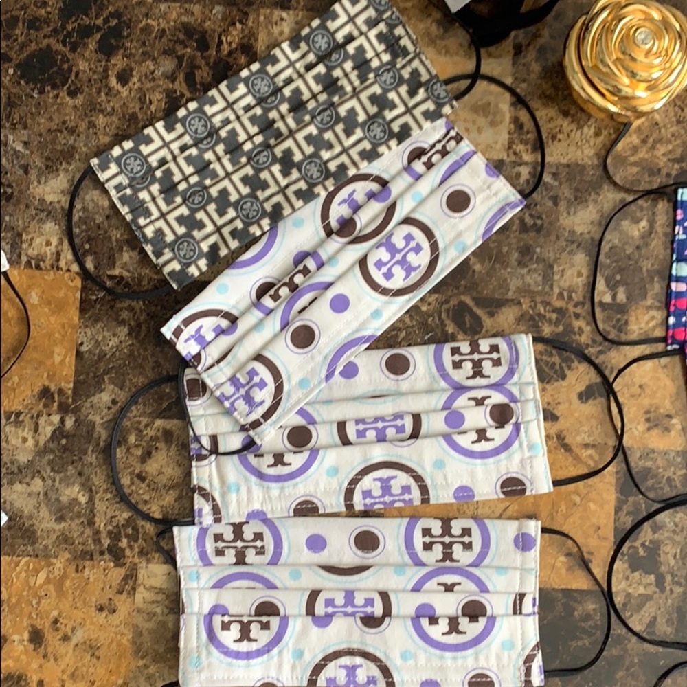 Authentic fabric Tory Burch mask one only purple